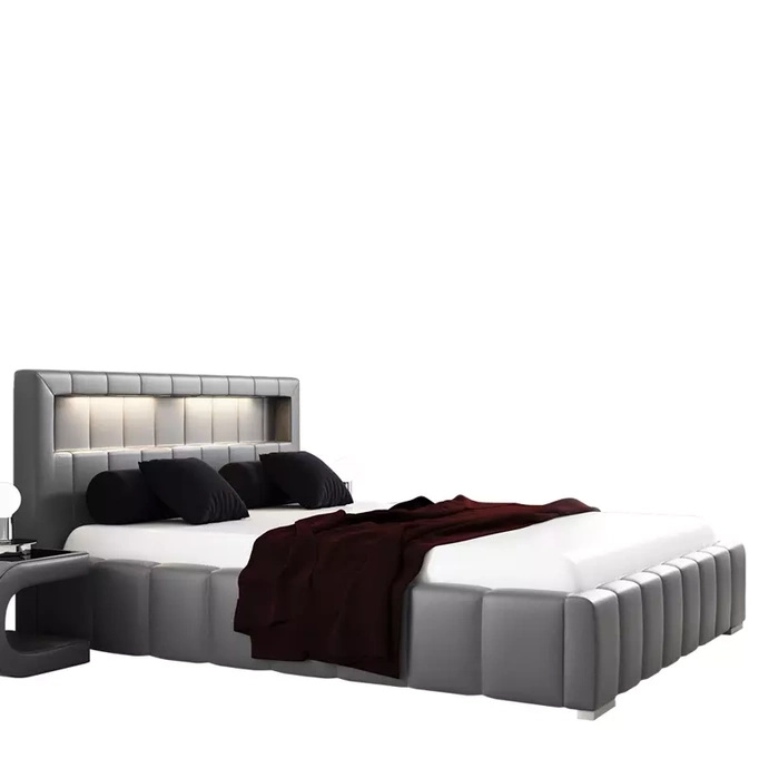 Skórzane łóżko tapicerowane 160x200 FLORENCJA