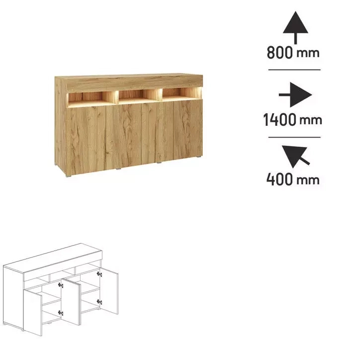Meblościanka z komodą PREMIUM