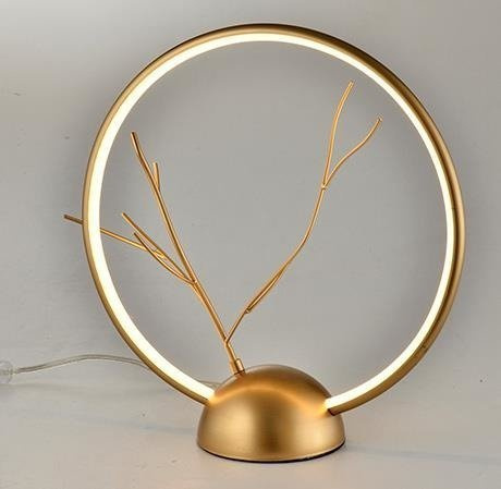 Lampka stołowa złota metalowa LED Davos Ledea