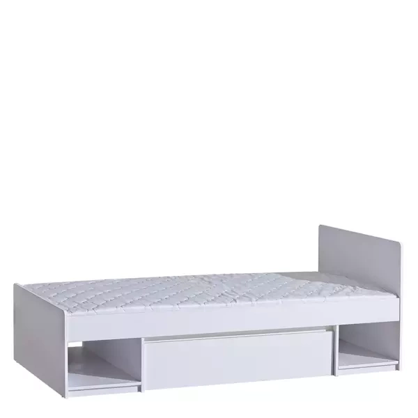 Białe łóżko do pokoju młodzieżowego 90x195 cm ANETT