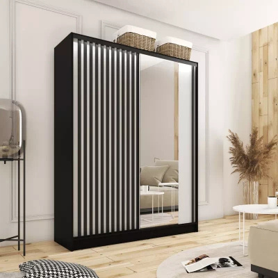 Szafa z lustrem i lamelami 150 cm LAMEL 3D