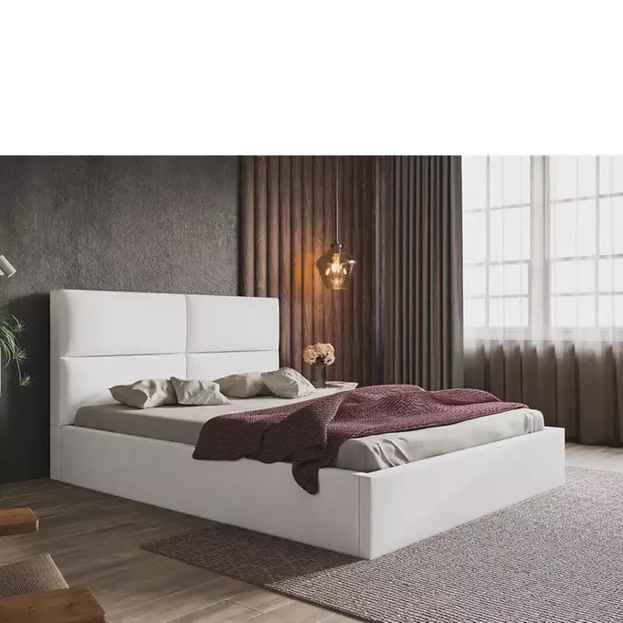 Łóżko 120x200 cm tapicerowane PLESON szare