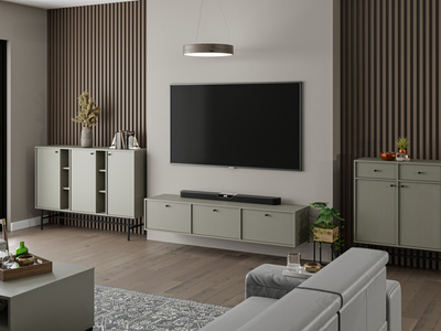 Wisząca szafka RTV z szufladą pod telewizor 180 cm TOKEN