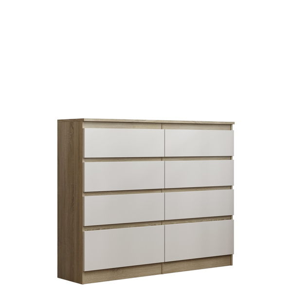 Nowoczesna komoda z szufladami 120 cm AMPARO dąb sonoma