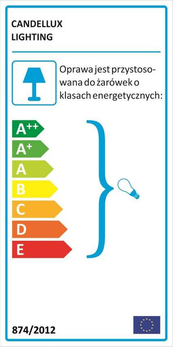 Lampa ścienna Chile listwa  E14 biały + drewno