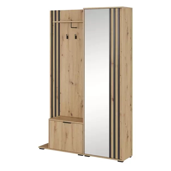 Nowoczesna garderoba do przedpokoju z lustrem 130 cm NAVE