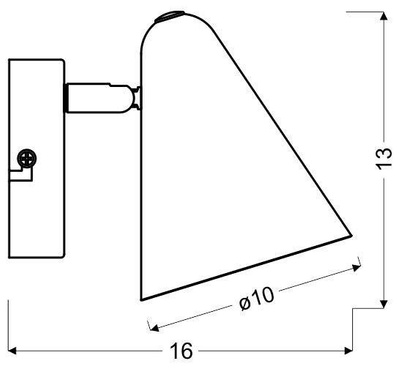 Lampa ścienna kinkiet szary mat 1X40W E14 AMOR 