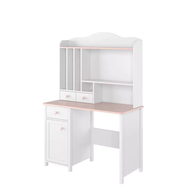 Białe biurko dziecięce z szafką 110 cm LUNA