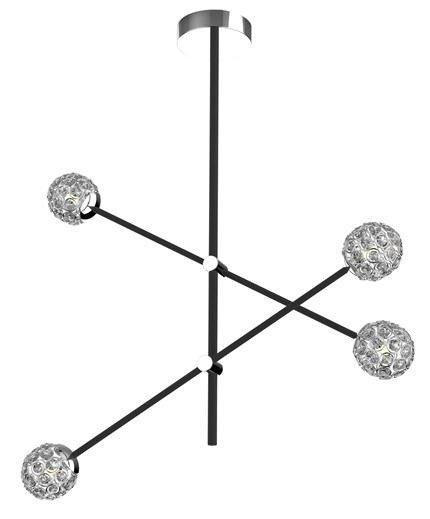 LAMPA SUFITOWA WISZĄCA  APETI PAKSOS G9 LED CZARNY