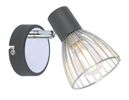 Lampa ścienna kinkiet 1X40W E14 czarny + chrom MODO 