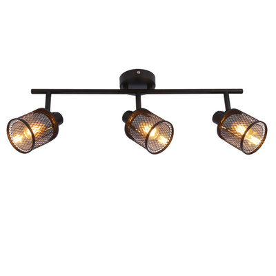 Lampa sufitowa kawowe złoto klosz bursztyn 3xE14 Canabera 