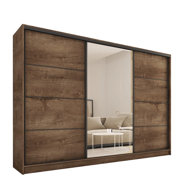 Szafa przesuwna 250 cm dąb lefkas LOFT