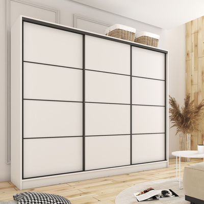 Biała szafa przesuwna 250 cm LOFT