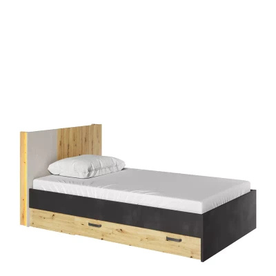 Łóżko do pokoju młodzieżowego 120x200 cm QUBIC