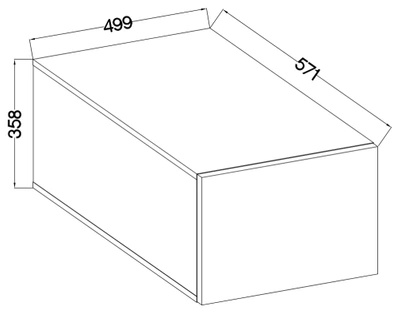 Wisząca szafka kuchenna uchylna 50 cm ANES kaszmir