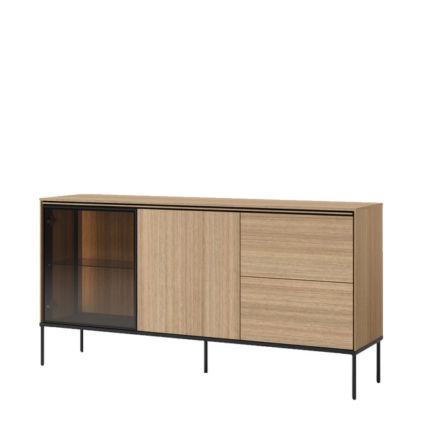 Dwudrzwiowa komoda z szufladami do salonu 167 cm VISSO