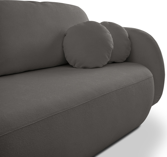 Trzyosobowa sofa z funkcją spania do salonu OMERO grafitowa