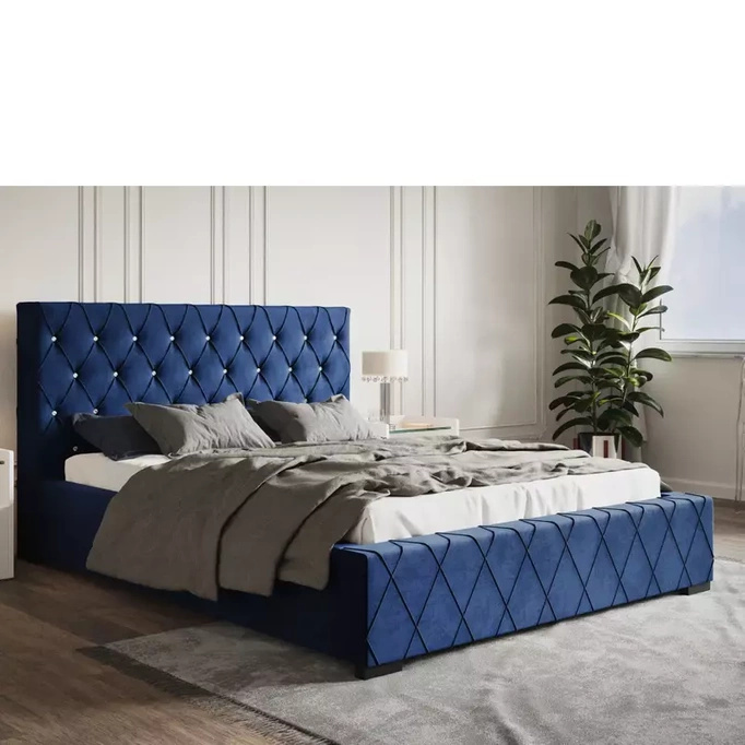 Duże łóżko z pojemnikiem 200x200 cm LENCE