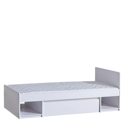 Białe łóżko do pokoju młodzieżowego 90x195 cm ANETT