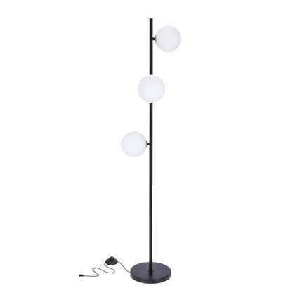 Lampa podłogowa czarny + złoty Kama 