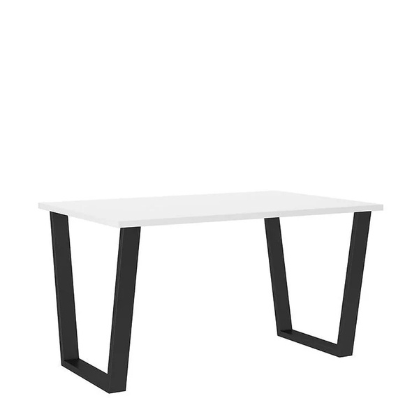 Biały stół na metalowych nogach KARO 138x67
