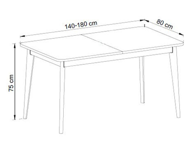 Stół rozkładany dąb artisan 140-180 RENI