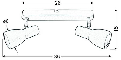 Biała lampa sufitowa Picardo listwa dwupunktowa 2x40W