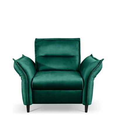 Fotel welurowy MELIO zielony
