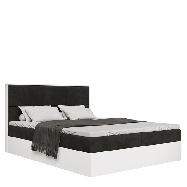 Dwuosobowe łóżko kontynentalne z pojemnikiem 160x200 cm LOFT