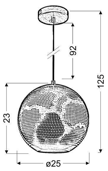 Lampa sufitowa wisząca 60W E27 ażurowy biały BENE 